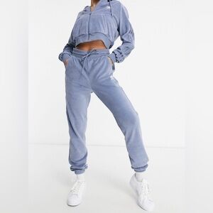 Adidas Originals Women’s Velour Joggers Blue Size M
